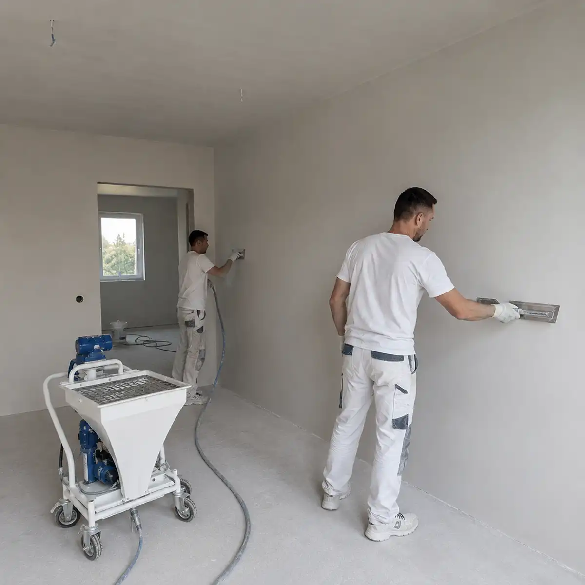 Doświadczeni pracownicy Firmy Wodecki podczas realizacji projektu budowlanego